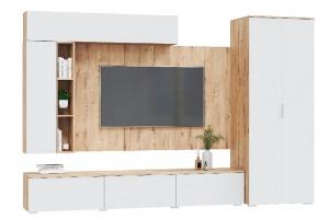 Сканди Стенка Комплект 1 Дуб бунратти/Белый бланш