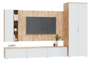 Сканди Стенка Комплект 3 Дуб бунратти/Белый бланш