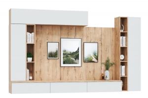 Сканди Стенка Комплект 6 Дуб бунратти/Белый бланш