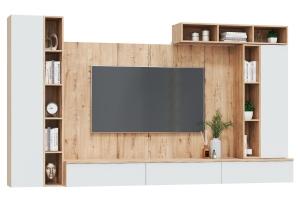 Сканди Стенка 7 Дуб бунратти/Белый бланш