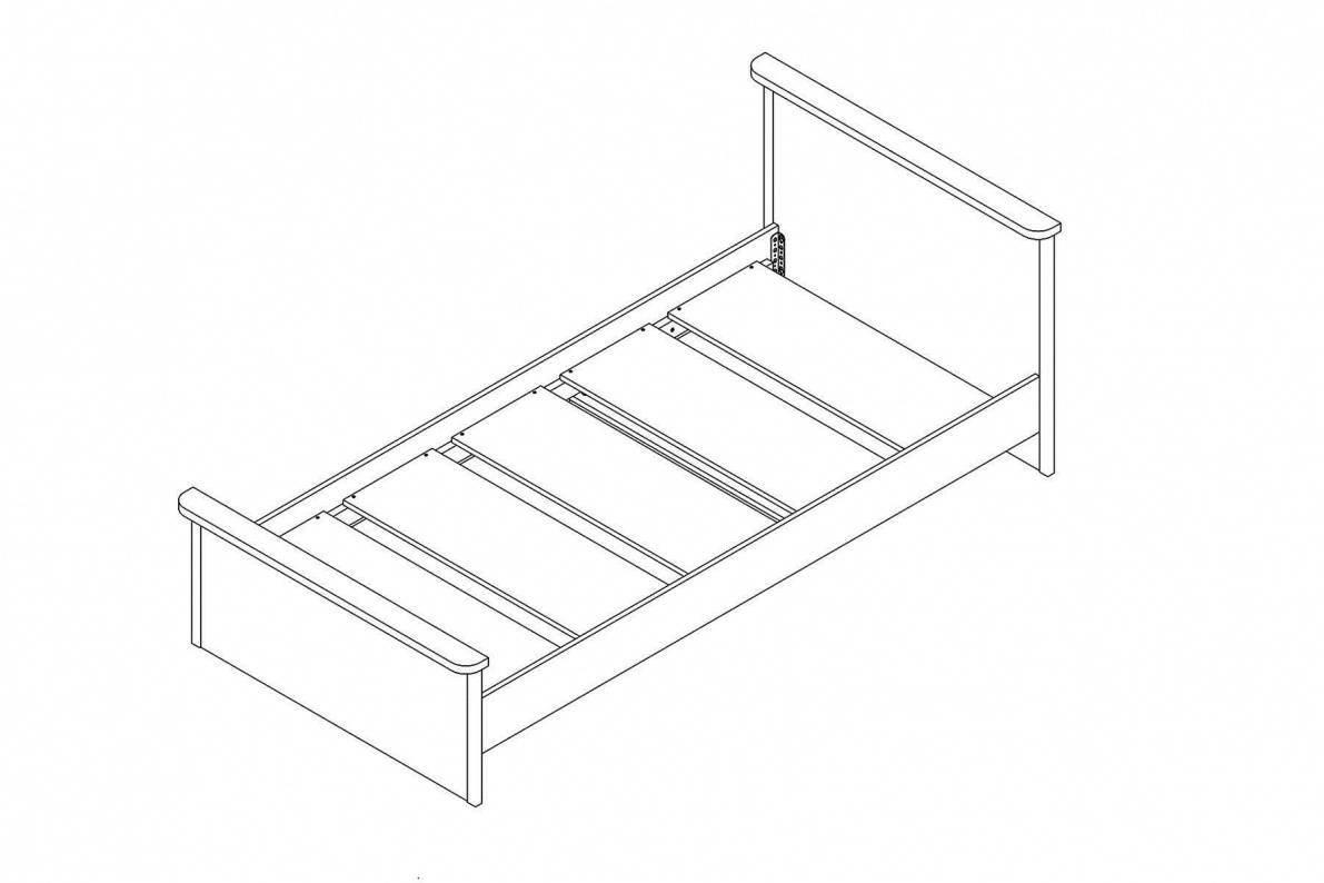 Кровать 90 Тифани СТЛ.305.04 с ДСП настилом