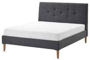 IDANAS Каркас кровати 160 х 200 с мягкой обивкой Тёмно-серый IKEA