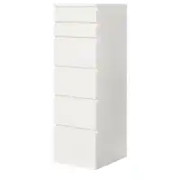 MALM IKEA 704.035.93 Комод с 6 ящиками 40x123 см Белый / зеркало