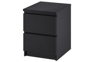 MALM IKEA 001.033.43 Комод с 2 ящиками 40x55 см Чёрно-коричневый