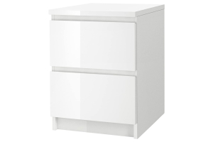 MALM IKEA 503.365.52 Комод с 2 ящиками 40x55 см Белый глянец