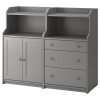 HAUGA IKEA 193.886.33 Комбинация д/хранения 139x46x116 см. Серый