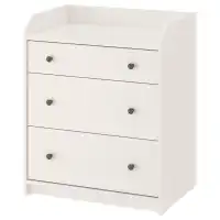 HAUGA IKEA 004.072.74 Комод 3 ящ. 70x84 см. Белый