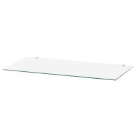 HEMNES Стеклянная столешница, прозрачная 54x38 см. Комод, 2 ящика 54x66 см.