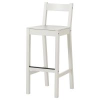 NORDVIKEN Барный стул со спинкой Белый 75 см