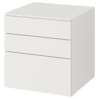 SMÅSTAD/OPPHUS Комод с 3 ящиками белый/белый 60x57x63 см IKEA