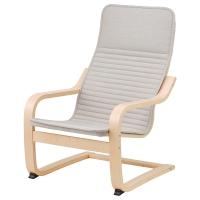 POÄNG Кресло детское березовый шпон/Книса светло-бежевый IKEA