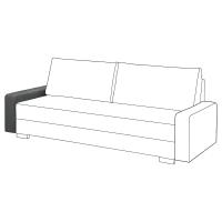 GRÄLVIKEN Podłokietnik sofa 3o rozkładana, ciemnoszary/część zamienna 17x88x47 cm