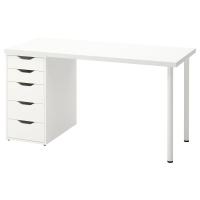 ALEX/LAGKAPTEN Письменный стол 140x60 см. 494.319.27 Белый IKEA