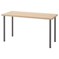 LAGKAPTEN/ADILS Письменный стол 140x60 см. 894.172.55 Беленый дуб/Тёмно-серый IKEA