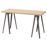LAGKAPTEN/NARSPEL IKEA 894.173.02 Письменный стол 140x60 см. Беленый дуб/Тёмно-серый