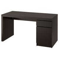 MALM МАЛЬМ Письменный стол черно-коричневый 140x65 см