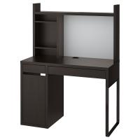 MICKE Письменный стол Чёрно-коричневый 105x50 см