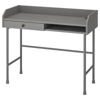 HAUGA Письменный стол 604.776.74 серый 100x45 см IKEA