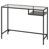 VITTSJO Стол для ноутбука 802.213.52 Чёрно-коричневый/Стекло 100x36 см IKEA