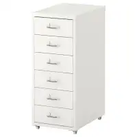 HELMER IKEA 102.510.45 Тумба с ящиками на колесах 28x69 см Белый