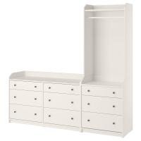 HAUGA Книжный шкаф Белый 208x199 см. IKEA