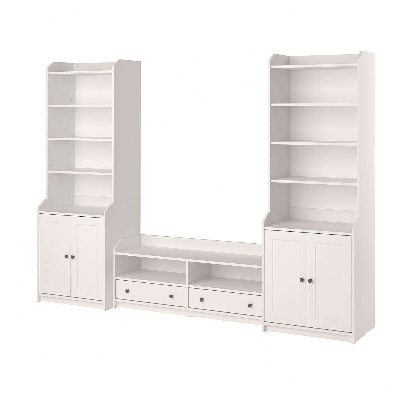 HAUGA Комбинация для хранения/под ТВ Белый 277x46x199 см. IKEA