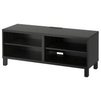 BESTÅ БЕСТО Тумба под ТВ, черно-коричневый 120x40x48 см