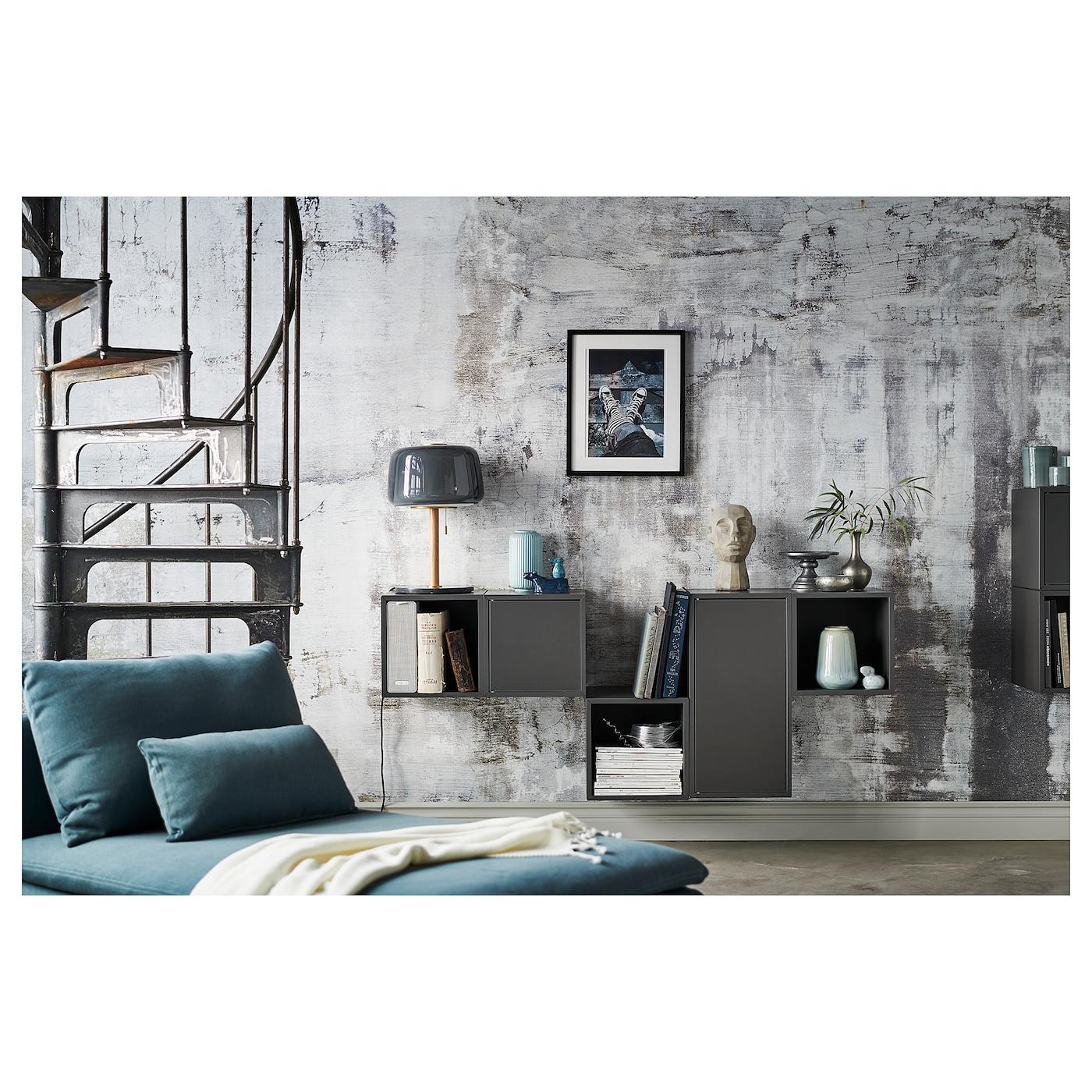 EKET ЭКЕТ Шкаф с дверцей и 1 полкой, темно-серый 35x35x70 см