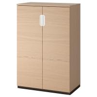GALANT Шкаф с дверями Дубовый шпон беленый 80x120 см