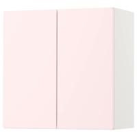 SMÅSTAD СМОСТАД Навесной шкаф, белый бледно-розовый/с 1 полкой 60x32x60 см
