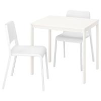 VANGSTA / TEODORES Стол и 2 стула, Белый 80/120 см