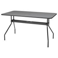 VIHOLMEN Садовый стол Тёмно-серый 135x74 см