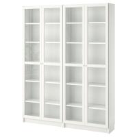 BILLY / OXBERG Книжный шкаф белый/стекло 160x30x202 см