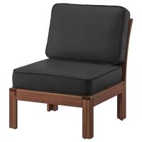 ÄPPLARÖ Садовое кресло, коричневая морилка/Järpön/Duvholmen антрацит 63x80x86 см