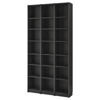 BILLY Книжный шкаф черно-коричневый 120x28x237 см