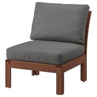 ÄPPLARÖ Садовое кресло, коричневая морилка/Frösön/Duvholmen темно-серый 63x80x84 см
