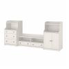 HAUGA Комбинация ТВ/книжный шкаф Белый 277x46x116 см. IKEA