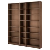 BILLY Книжный шкаф шпон ясеня коричневый 200x28x237 см