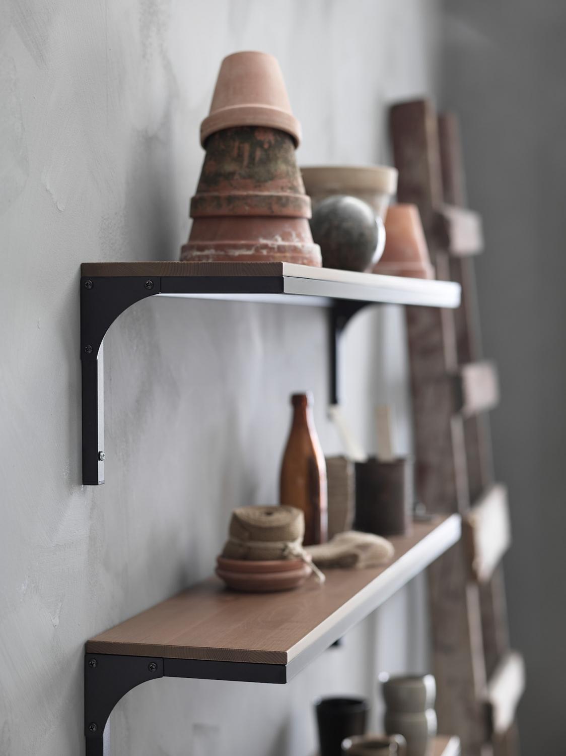 FJALLBO Настенная полка Чёрный 101 x 20 см IKEA 804.212.47