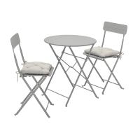 SUNDSÖ Стол + 2 стула, садовый серый/Куддарна серый