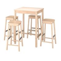 RÖNNINGE / RÖNNINGE  Барный стол + 4 барных стула Береза