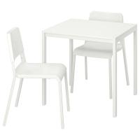 MELLTORP / TEODORES Стол и 2 стула Белый