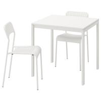MELLTORP / ADDE Стол и 2 стула Белый IKEA