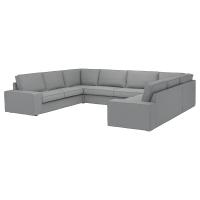 KIVIK П-образный диван, 7-местный, Тибблби бежевый/серый