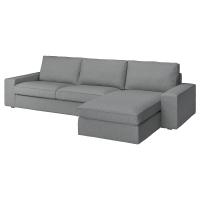KIVIK  4-местный диван с козеткой, Тибблби бежевый/серый