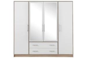 SMART 1 Шкаф с зеркалом Дуб сонома/Белый lux (Польша)