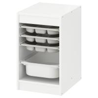 TROFAST Стеллаж с ящиками белый серый/белый 34x44x56 см IKEA