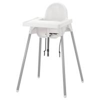 ANTILOP Высокий стульчик белый/серебристый IKEA
