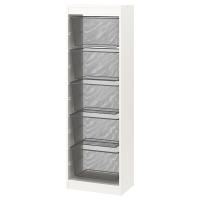 TROFAST Стеллаж с ящиками белый/темно-серый 46x30x145 см IKEA