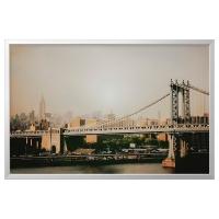 BJÖRKSTA Obraz z ramą, Most Manhattan/srebrny,